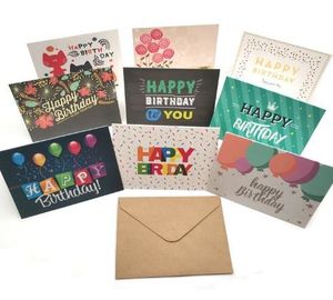L'enveloppe de carte de voeux de papier de joyeux anniversaire place recyclable avec l'impression offset