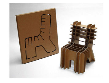 Meubles se pliants biodégradables de papier ondulé, chaise de papier pliable de maison